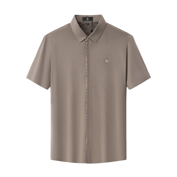 BSP632-Stealth Zip Performance Polo – El Baron-BROWN