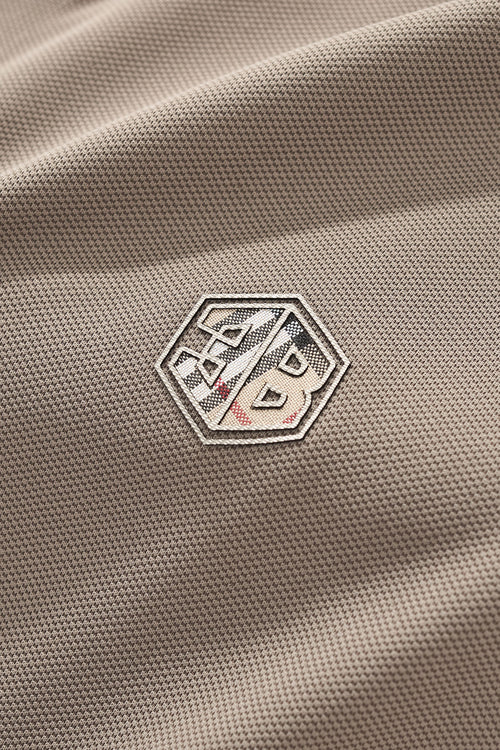 BSP632-Stealth Zip Performance Polo – El Baron-BROWN – view 6