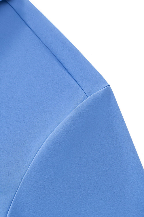 BSP633-Stripe Collar Performance Polo – El Baron-BLUE – view 3