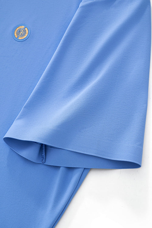 BSP633-Stripe Collar Performance Polo – El Baron-BLUE – view 4