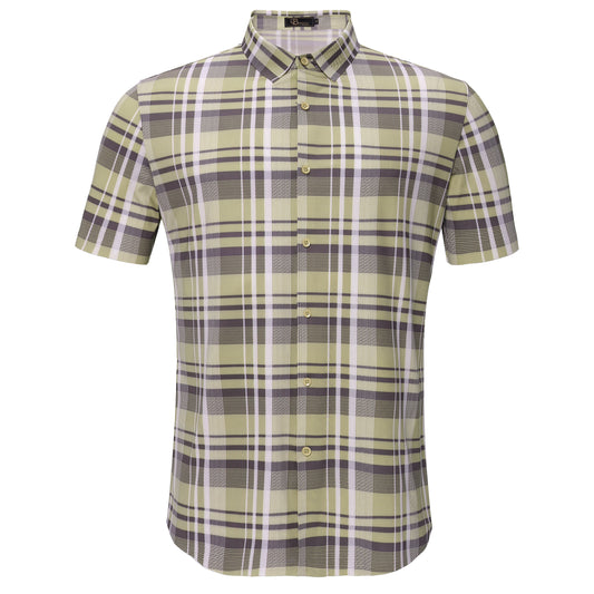 Square Up Short-Sleeve Shirt-KHAKI