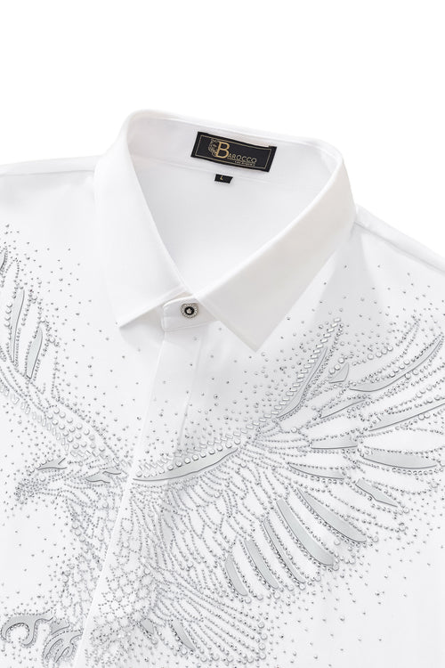BSS922-Imperial Flight SS Shirt-WHITE/SILVER – view 2