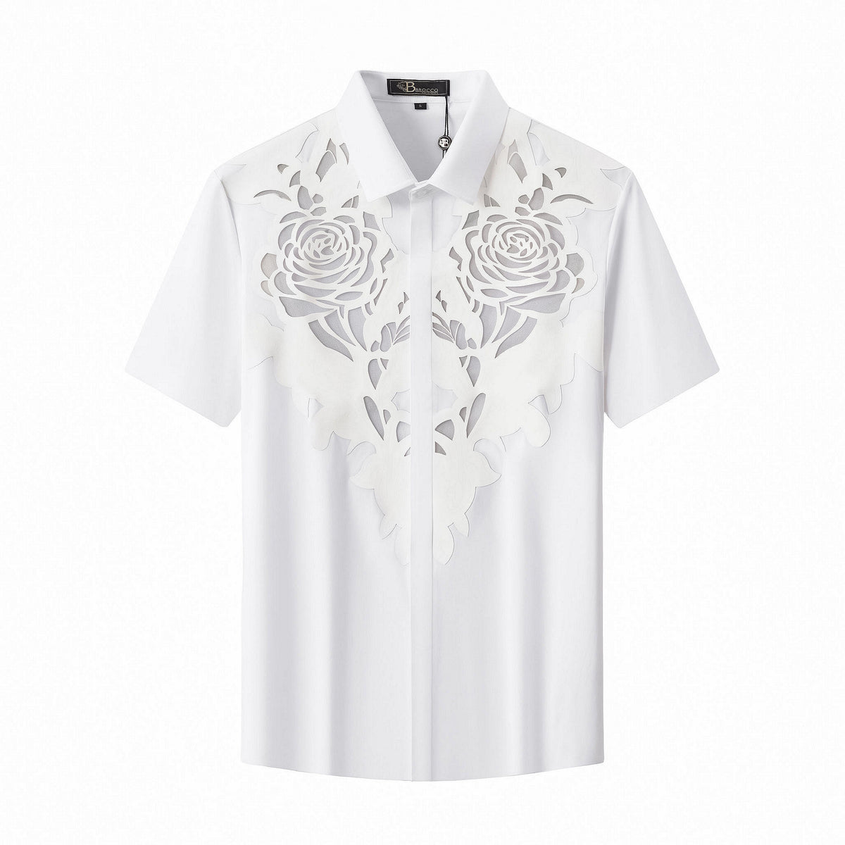 BSS929-Rose Veil Performance Shirt-WHITE – BAROCCO wholesale shirts
