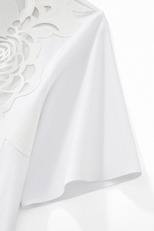 BSS929-Rose Veil Performance Shirt-WHITE – view 4