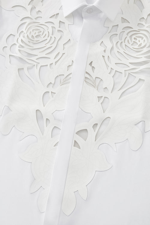 BSS929-Rose Veil Performance Shirt-WHITE – view 5