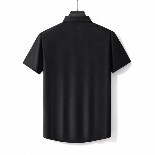 BSS915 - Stitchless Stretch Poplin SS Shirt-BLACK – view 1