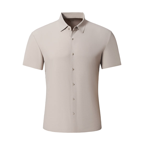 Camisa de popelina elástica sin costuras - CAQUI