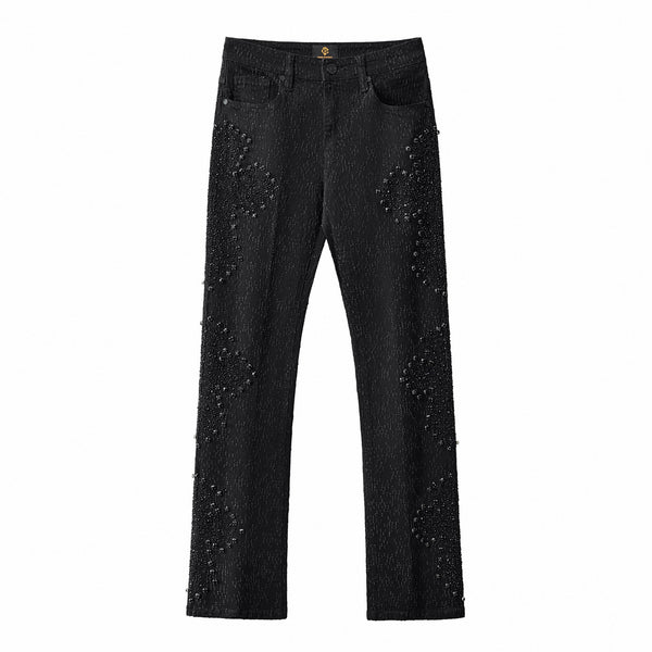 CJ425 - Sanctum Cross Denim Pant – Century Penthouse-BLACK/BLACK