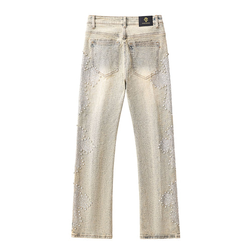 CJ425 - Sanctum Cross Denim Pant – Century Penthouse-TAN – view 2