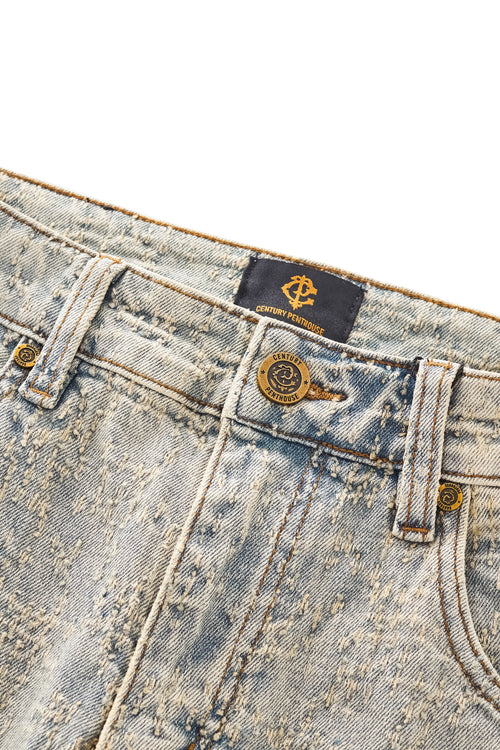 CJ425 - Sanctum Cross Denim Pant – Century Penthouse-TAN – view 6