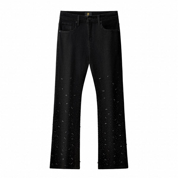 CJ426 - Celestial Stud Denim Pant – Century Penthouse-BLACK