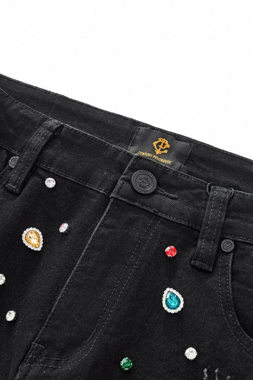 CJ427 - Prism Gem Denim Pant – Century Penthouse-BLACK – view 6