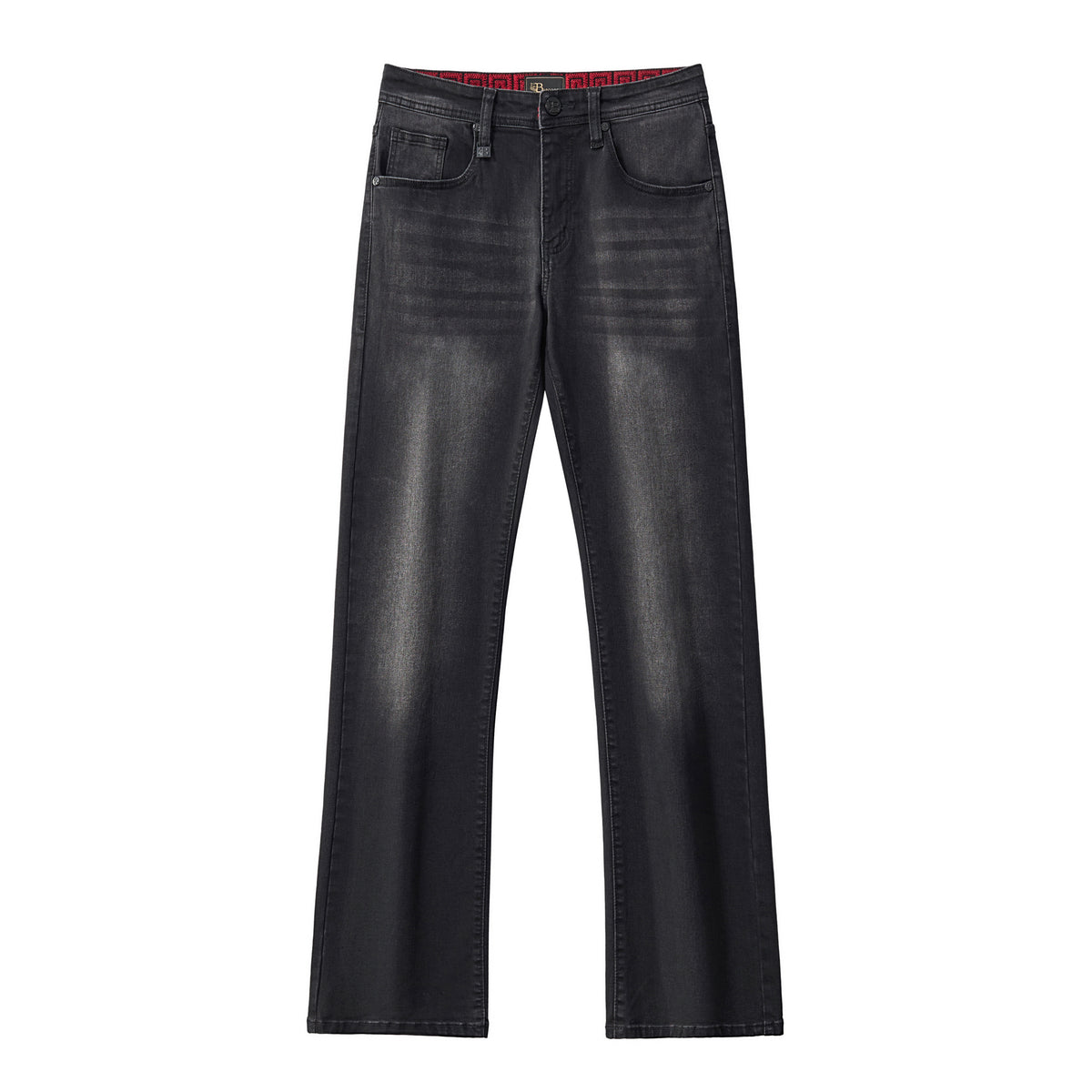 Denim recto con bordes descoloridos - NEGRO – BAROCCO wholesale menswear