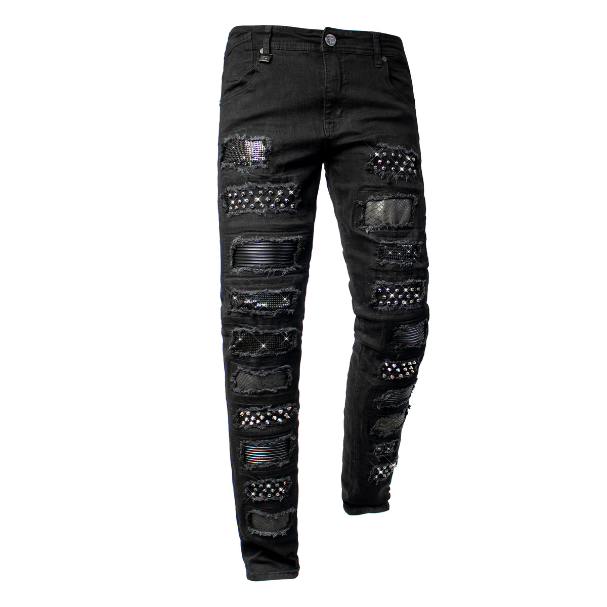 DJ300 - CITY DAZE Denim Pants-BLACK