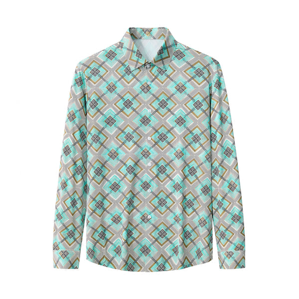 ELS103-Geometric Seamless Shirt – El Baron-MULTI