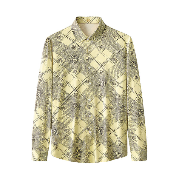 ELS111-Seamless Rose Plaid Shirt – El Baron-BUTTR