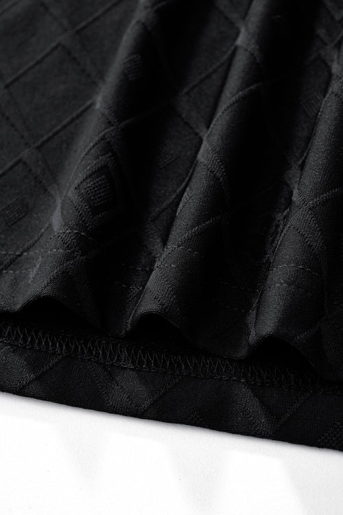 ETS03-Embossed Diamond Monogram Tee – El Baron-BLACK – view 5