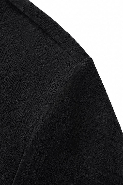 ETS06-Embossed Geo Texture Tee – El Baron-BLACK – view 3