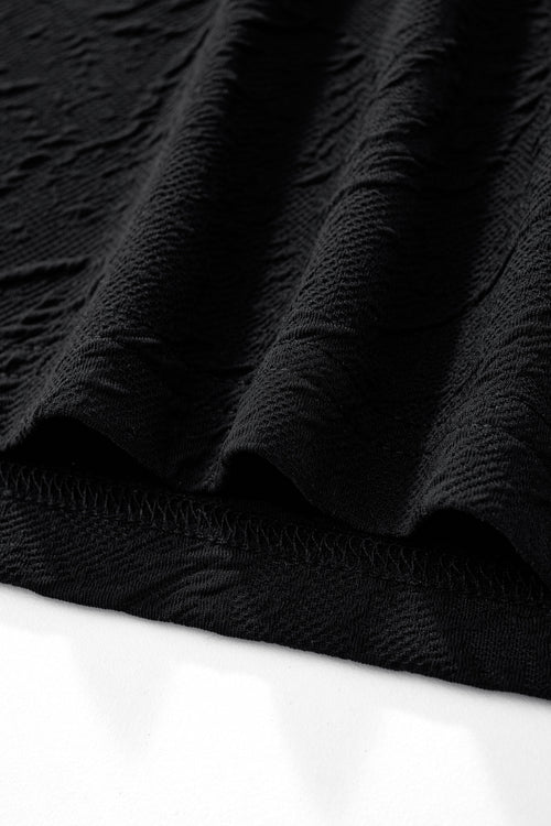 ETS07-Textured Wave Cotton Tee – El Baron-BLACK – view 6