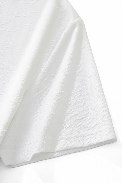 ETS07-Textured Wave Cotton Tee – El Baron-WHITE – view 4
