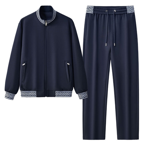 Conjunto de salón con ribete imperial - AZUL OSCURO