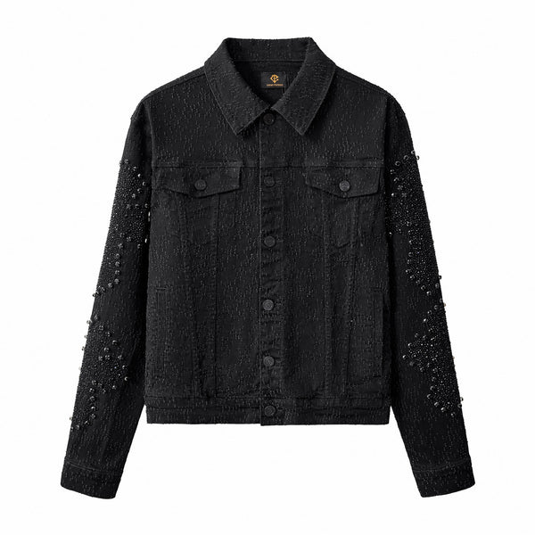 PJJ425 - Sanctum Cross Denim Jkt – Century Penthouse-BLACK/BLACK