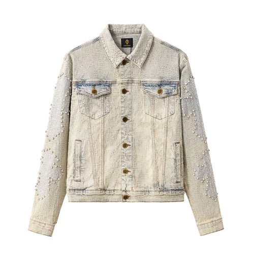 Sanctum Cross Denim Jacket + Pants SET – Century Penthouse - TAN – view 3