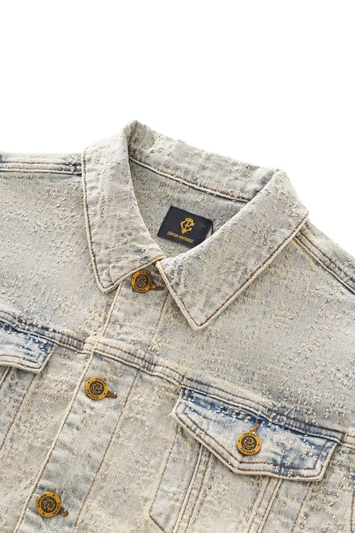 Sanctum Cross Denim Jacket + Pants SET – Century Penthouse - TAN – view 5