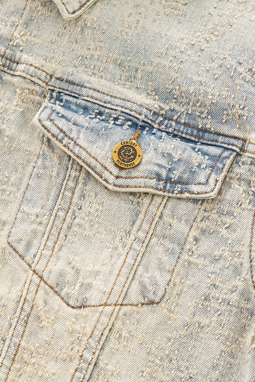 Sanctum Cross Denim Jacket + Pants SET – Century Penthouse - TAN – view 6