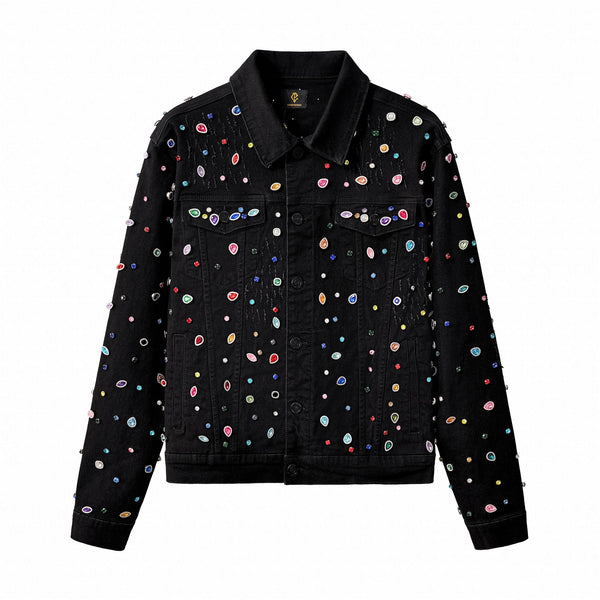PJJ427 - Prism Gem Denim Jkt – Century Penthouse-BLACK