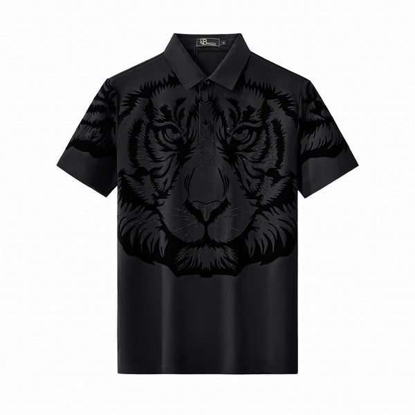 Polo adornado Tiger's Wrath - NEGRO