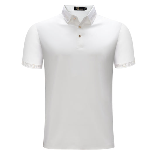Tranquil Thread Polo-WHITE/GOLD