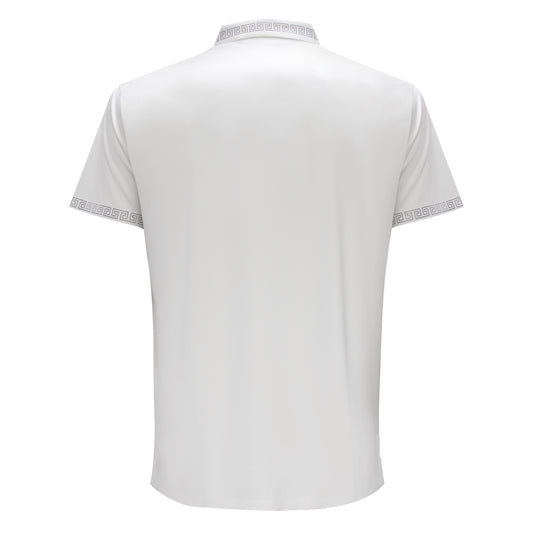 Tranquil Thread Polo-WHITE/SILVER