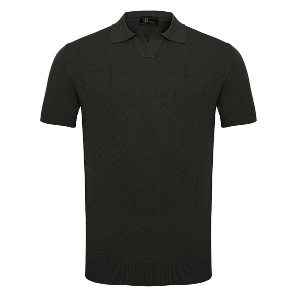 PS597 - Elevare Knit Polo-BLACK