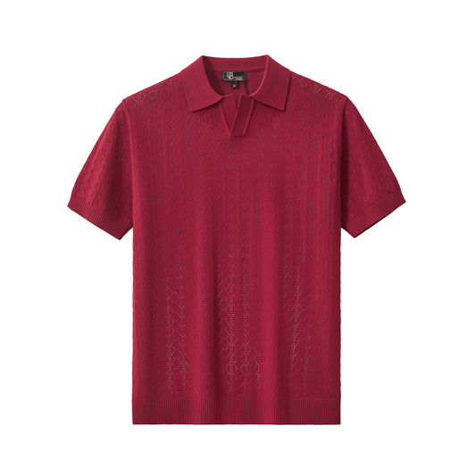 Elevare Knit Polo-RED