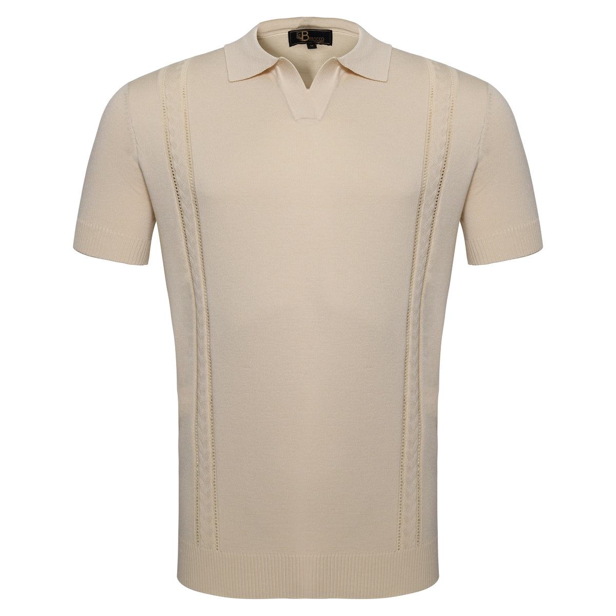 Polo de punto de lujo - MARFIL – BAROCCO wholesale polo shirts