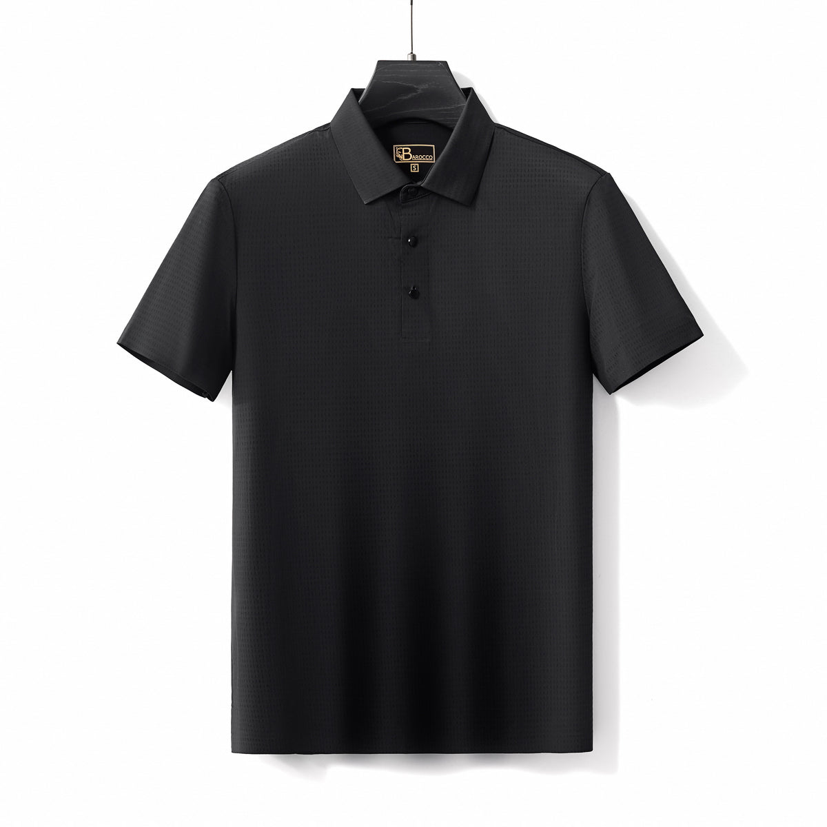 Polo sin costuras Helix - NEGRO – BAROCCO wholesale polo shirts