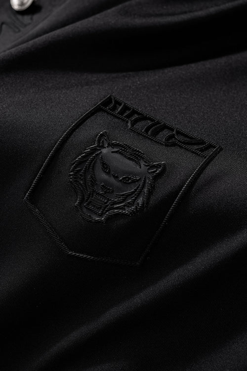 PS810-Embossed Crest Performance Polo-BLACK – view 6