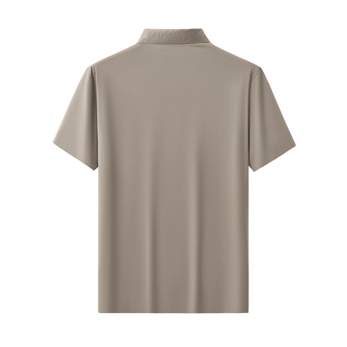PS810-Embossed Crest Performance Polo-KHAKI – view 1
