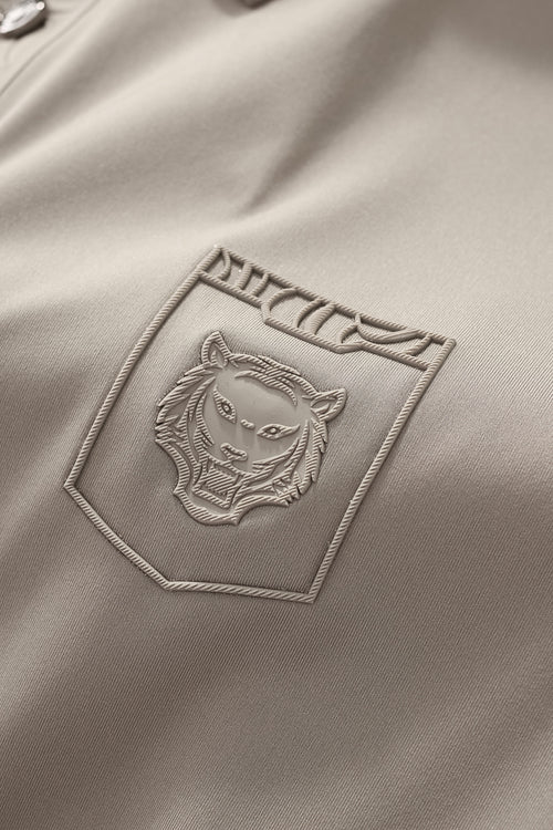 PS810-Embossed Crest Performance Polo-KHAKI – view 6