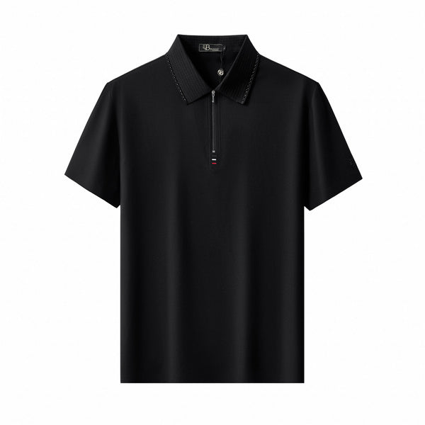 PS812-Ventura Zip Performance Polo-BLACK