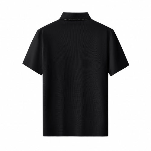 PS812-Ventura Zip Performance Polo-BLACK – view 1