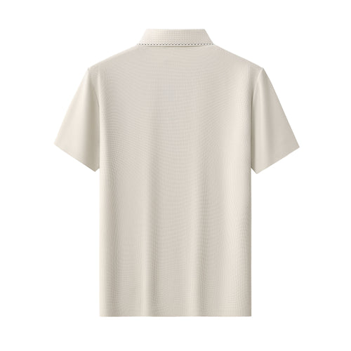 PS812-Ventura Zip Performance Polo-SAND – view 1
