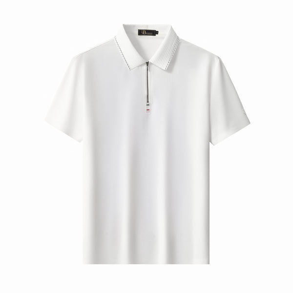 PS812-Ventura Zip Performance Polo-WHITE