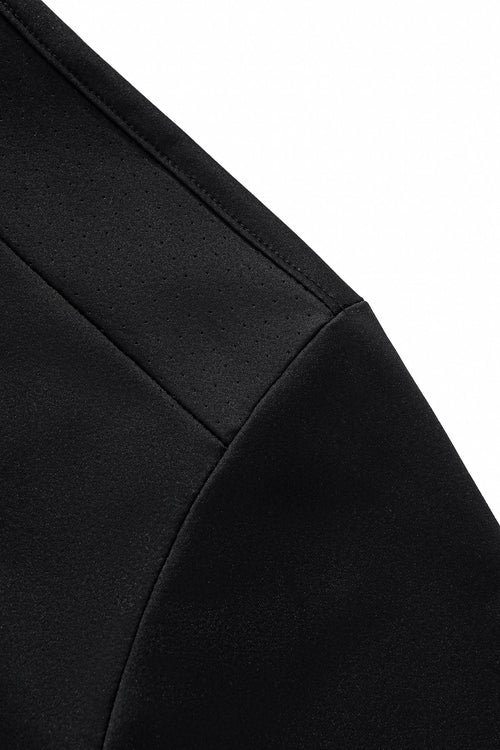 PS816-Perforated Shoulder Performance Polo-BLACK – view 3