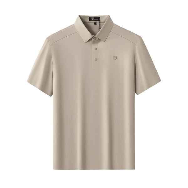 PS816-Perforated Shoulder Performance Polo-KHAKI