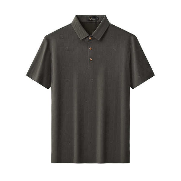 PS817-Seamless Check Texture Polo-ARMY