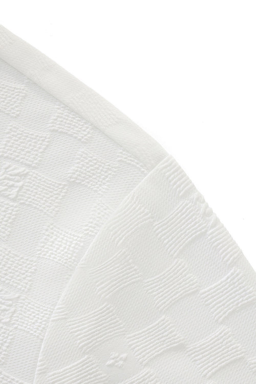 PS817-Seamless Check Texture Polo-WHITE – view 3