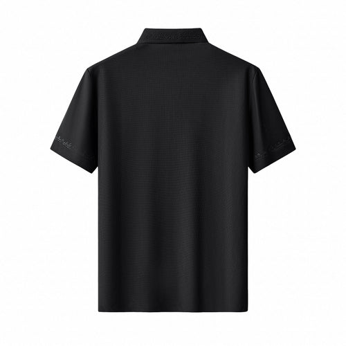 PS923 - Ornate Trim Polo-BLACK – view 2