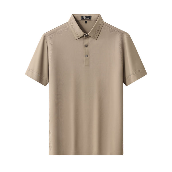 Polo con ribete ornamentado - CAQUI